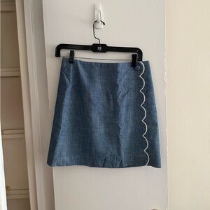 J. Crew Factory Blue A-Line Mini Skirt
